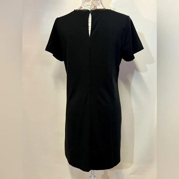 SIMPLY VERA Hunter green and black floral design shift dress size M. - Picture 4 of 14